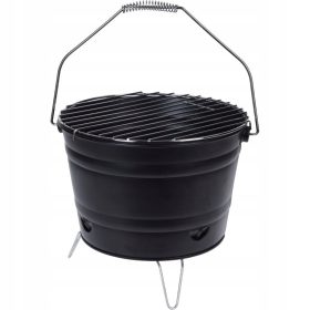  Barbecue da campeggio griglia secchio 27cm nero