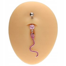    ORECCHINI PER LA PENCIA in ARGENTO AG 925 con ZIRCONI rosa 1.6/10/5+6x38 mm