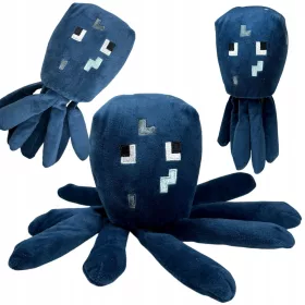    GRANDE MASCOT DI PELUCHE DEL POLPO DI MINECRAFT DAL GIOCO 25 CM GRIGIO JEDDUS