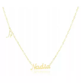  Collana a catena Celebrity con il nome e la lettera Nadia