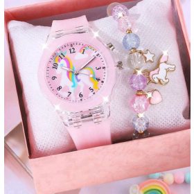    Confezione regalo con braccialetto per orologio unicorno per ragazze