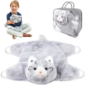    PELUCHE GATTO PESATO 2,4 KG PER BAMBINI ANSIA STRESS AUTISMO ADHD