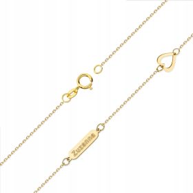  BRACCIALE IN ORO 8k Battesimo Compleanno Cuore INCISO