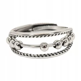    ANELLO IN ARGENTO sfere mobili - acciaio chirurgico, gioielli in regalo