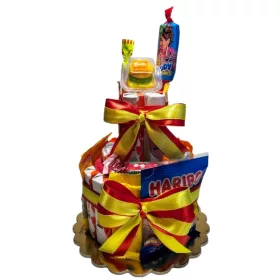    Torta Nibytorcik con Kinder, Mamby, Jelly e altri dolci 390g