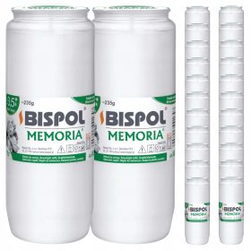   24x Ricarica per Lumino a Olio Bispol W04, bianco, alta qualità e durata 84 ore