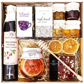    CESTINO REGALO REGALO GIORNO PER IL COMPLEANNO DELL'INSEGNANTE MIELE TÈ CAFFÈ