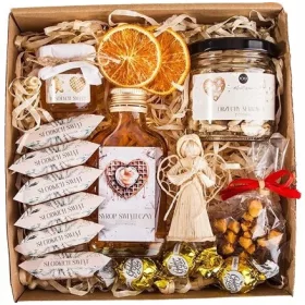    CESTINO REGALO SCATOLA DI NATALE sciroppo di miele IN REGALO