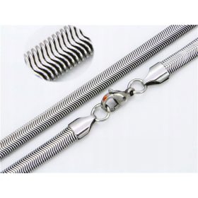    Catena in acciaio chirurgico, argento, cavo a molla, 316L, nuova, 50 cm