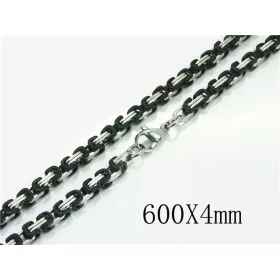    Catena reale da uomo in acciaio chirurgico 316L colori nero e argento 60 cm