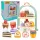  PIATTO IN LEGNO PER BAMBINI SET GRANDE DI SNACK, BISCOTTI, PASTICCERIA MUFFIN