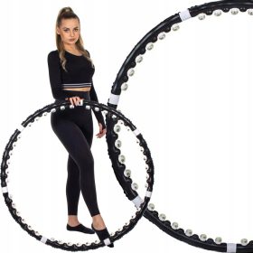  Hula hoop con palline Springos 85 cm nero