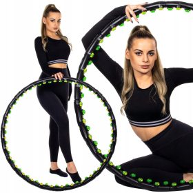 Hula hoop con borchie Springos, 100 cm, nero