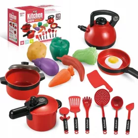    SET CUCINA GRANDE PER BAMBINI ACCESSORI PER CUCINARE ALIMENTI 18 EL,