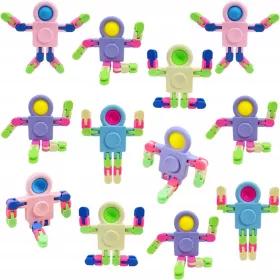   12 PZ FIDGET SPINNER GIOCATTOLI ROBOT GIOCATTOLI SENSORIALI ADHD PER BAMBINI