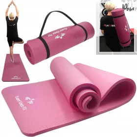    TAPPETO DA ALLENAMENTO GINNASTICA PER ESERCIZI YOGA FITNESS SPESSORE 1,5 cm NBR 190x63 cm