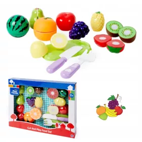    SET TAGLIO FRUTTA GIOCATTOLO PORTAPOSATE FRUTTA CON VELCRO 21 pz