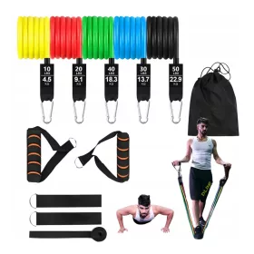    SET DI 5 FASCE DI RESISTENZA PER ESERCIZI POWER BAND + ACCESSORI