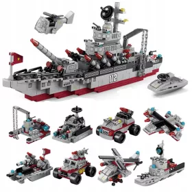    BLOCCHI NAVE MILITARE NAVE Cacciatorpediniere + 554 ELEMENTI.
