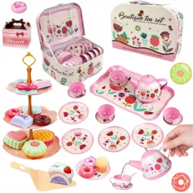    SERVIZIO DA TÈ IN METALLO, BROCCA, TAZZA, VASSOIO, SET DOLCI, VALIGIA