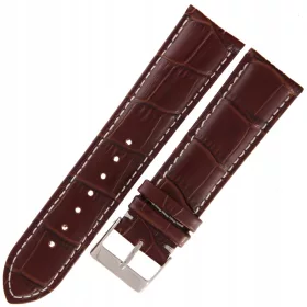    TEKLA K21 - 22 mm - Coccodrillo - MARRONE - Cinturino per orologio in pelle