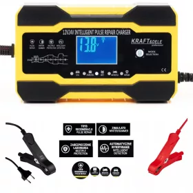    RADDRIZZATORE DI BATTERIA FUNZIONE RIPARAZIONE AUTOMATICA 12/24V CARICABATTERIE 10A