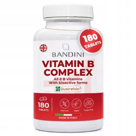   Integratore di Vitamina B-Complex Bandini Pharma, 180 Compresse per 6 Mesi