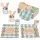 Set tavola per bambini in legno con tovagliette verdi