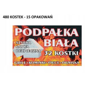  GRIGLIA PER CAMINO ACCENDINO BIANCO 32 CUBETTI