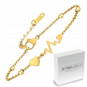  Bracciale in oro 18k con Linea della Vita, Polso del Cuore