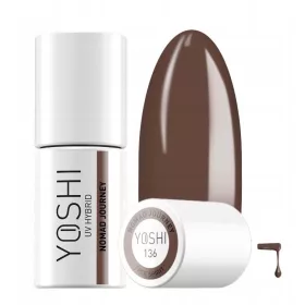    YOSHI FREE SPIRIT UNGHIE IBRIDE MARRONE CIOCCOLATO 136 NOMAD JOURNEY 6 ml