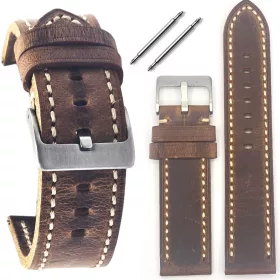    Cinturino per orologio universale in pelle spessa Tekla T-103.03W 22 mm