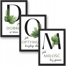   Set di Stampe "DOM" con Foglie di Monstera Tropicali - Ideale per Qualsiasi Ambiente