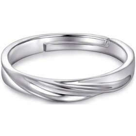    Elegante anello da uomo in argento regolabile moderno e minimalista