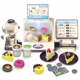    SET REGISTRATORE DI CASSA NEGOZIO PER BAMBINI con MACCHINA PER CAFFÈ E DOLCI