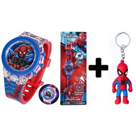    orologio elettrico SPIDERMAN per bambini per ragazzi e bambini Luce LED + PORTACHIAVI