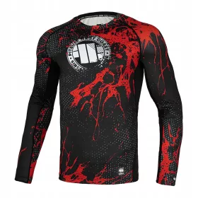    Rashguard a maniche lunghe da uomo Pitbull Rashguard Blood Dog II nero XXL