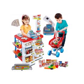    GRANDE SUPERMERCATO DI GIOCATTOLI PER BAMBINI CON CARRELLO E ACCESSORI SCANNER CASSA