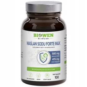 Biowen Maślan Sodu 580 mg - 100 Kapsułek dla Zdrowia Jelit