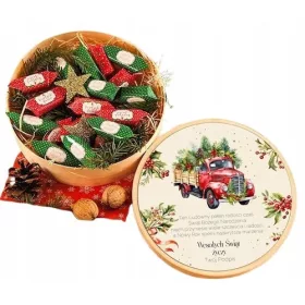    CESTINO REGALO REGALO DI NATALE IN UNA SCATOLA FUDGE LA TUA FIRMA