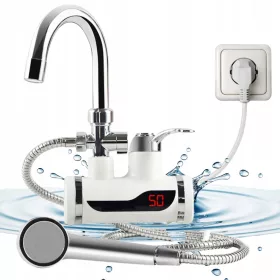    SCALDACQUA ISTANTANEO FAP CON DOCCIA ELETTRICA 3kW 3000 CON LCD
