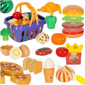    Verdura da tagliare con velcro in cestino Set Cucina Shop per bambini 26 pz