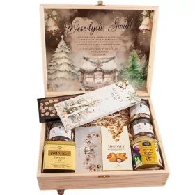    CESTINO REGALO REGALO DI NATALE IN SCATOLA PREMIUM con Signature, beige