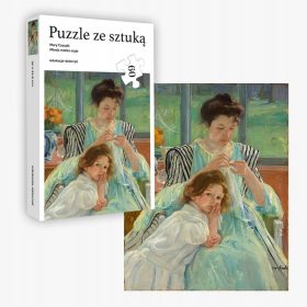    Puzzle con un'immagine: Una giovane madre cuce - Cassatt (60 pezzi)