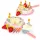  SET TORTA IN LEGNO CON CANDELE IN VELCRO FRUTTA PER BAMBINI 16 ELEMENTI