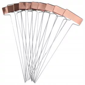    10 pezzi di etichette per piante in rame resistenti alle intemperie, accessori per contenitori di piante