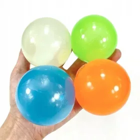    Giocattolo antistress appiccicoso luminoso da 4 pezzi, 45 mm