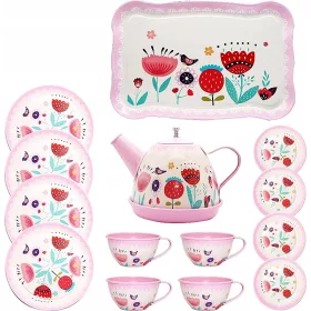    SERVIZIO DA TÈ Servizio da tavola Servizio da caffè COLORATO PER BAMBINI IN VALIGIA