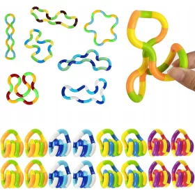   16PCS FIDGET TOY POP IT SENSORY TWIST TANGLE ADHD GIOCATTOLI PER BAMBINI