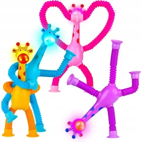    4 ventose LED telescopiche che cambiano forma a forma di giraffa